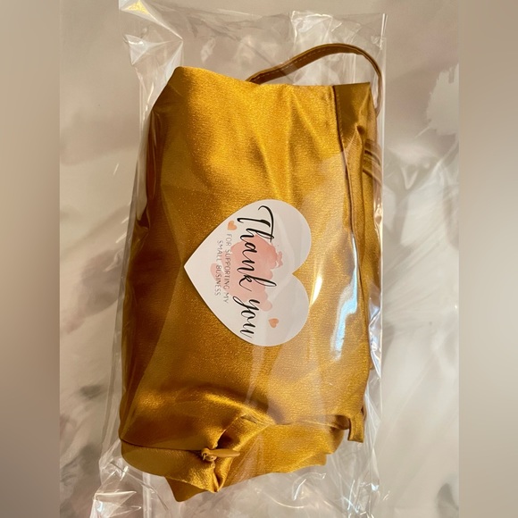 Mustard Midi Spaghetti Strap Bodycon Drawstring Ruched Side Slit Dress| Small - Picture 11 of 11